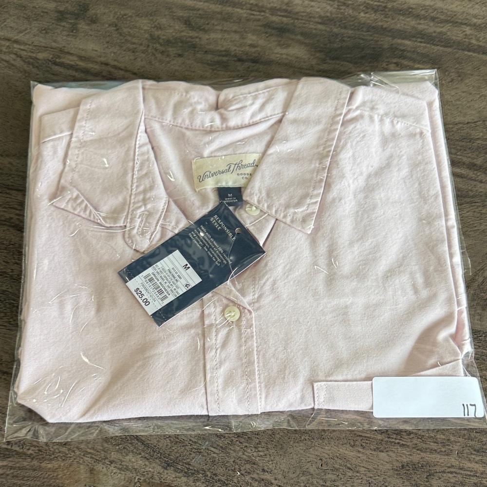 Universal Thread Soft Pink Button Down Shirt - Picture 4 of 4